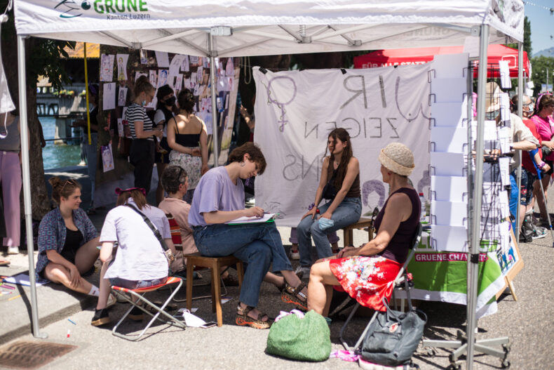 Frauenstreik-Stand 14. Juni 2021